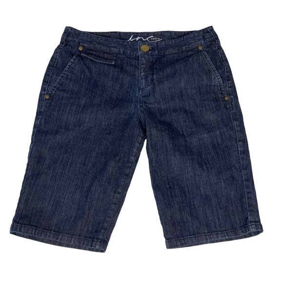 Inc Denim Women's Jean Shorts Size 2 Dark Wash Cotton Spandex - Picture 1 of 6